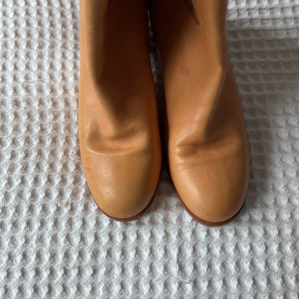 Chanel Interlocking C Mid Calf Leather Boots - Picture 4 of 7